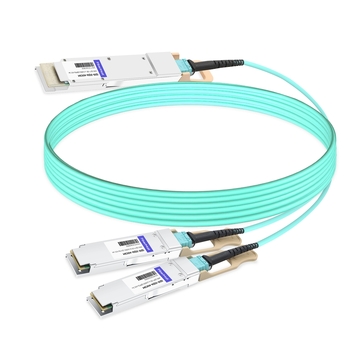Juniper QDD-2X200G-AOC-5M Compatible 5m (16ft) 400G QSFP-DD to 2x200G QSFP56 Breakout Active Optical Cable