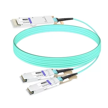 Ruijie Networks QDD-2Q56-AOC15M Compatible 15m (49ft) 400G QSFP-DD to 2x200G QSFP56 Breakout Active Optical Cable