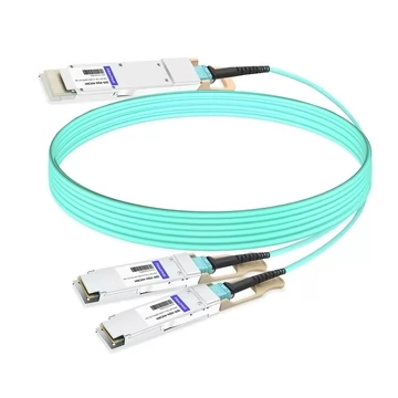 Dell AOC-400G-Q56DD-200G2Q56-30M Compatible 30m (98ft) 400G QSFP-DD to 2x200G QSFP56 Breakout Active Optical Cable