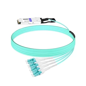 Extreme F10-QSFP-8LC-AOC5M Compatible 5m (16ft) 40G QSFP+ to 8 LC Connector Active Optical Breakout Cable