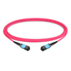 2m (7ft) 16 Fibers Female to Female MPO Trunk Cable Polarity B LSZH OM4 50/125 Multimode Fiber UPC