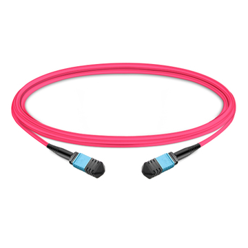 2m (7ft) 16 Fibers Female to Female MPO Trunk Cable Polarity B LSZH OM4 50/125 Multimode Fiber UPC