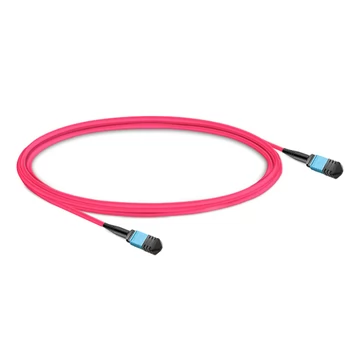 1m (3ft) 16 Fibers Female to Female MPO Trunk Cable Polarity B LSZH OM4 50/125 Multimode Fiber UPC