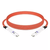 NVIDIA MCA4J80-N003-FTF Compatible 3m (10ft) 800G Twin-port 2x400G OSFP to 2x400G OSFP InfiniBand NDR Active Copper Cable, Flat top on one end and Finned top on other