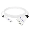 NVIDIA MCP7Y50-N02A Compatible 2.5m 800G InfiniBand NDR Twin-port OSFP to 4x200G OSFP Breakout DAC