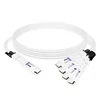 NVIDIA MCP7Y50-N001-FLT Compatible 1m (3ft) 800G InfiniBand NDR Twin-port OSFP à 4x200G Flat Top OSFP Breakout DAC