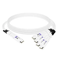NVIDIA MCP7Y50-N001-FLT Compatible 1m (3ft) 800G InfiniBand NDR Twin-port OSFP to 4x200G Flat Top OSFP Breakout DAC