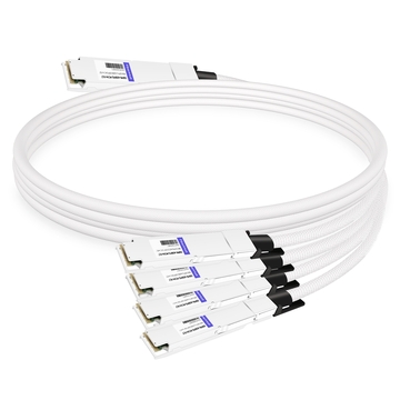 NVIDIA MCP7Y50-N001-FLT Compatible 1m (3ft) 800G InfiniBand NDR Twin-port OSFP to 4x200G Flat Top OSFP Breakout DAC