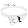 NVIDIA MCP7Y50-N01A-FLT Compatible 1.5m (5ft) 800G InfiniBand NDR Twin-port OSFP to 4x200G Flat Top OSFP  Breakout DAC