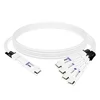 NVIDIA MCP7Y50-N002-FLT Compatible 2m (7ft) 800G InfiniBand NDR Twin-port OSFP to 4x200G Flat Top OSFP Breakout DAC
