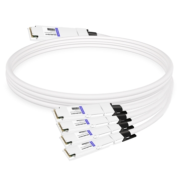 NVIDIA MCP7Y50-N002-FLT Compatible 2m (7ft) 800G InfiniBand NDR Twin-port OSFP to 4x200G Flat Top OSFP Breakout DAC