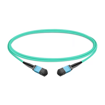 1m (3ft) 16 Fibers Female to Female MPO Trunk Cable Polarity B LSZH OM3 50/125 Multimode Fiber UPC