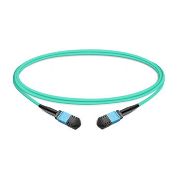 2m (7ft) 16 Fibers Female to Female MPO Trunk Cable Polarity B LSZH OM3 50/125 Multimode Fiber UPC