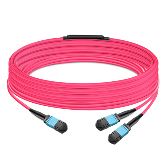 16 Fibers Low Insertion Loss OM4 MPO24 UPC Cable 50m | FiberMall