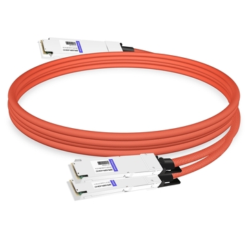 OSFP8-2OSFP4-AC5M-FLT 5m (16ft) 800G Twin-port OSFP to 2x400G OSFP InfiniBand NDR Breakout Active Copper Cable