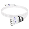OSFP-4Q56-PC1.5M 1.5m (5ft) 400G Twin-port 2x200G OSFP to 4x100G QSFP56 Passive Breakout Direct Attach Copper Cable