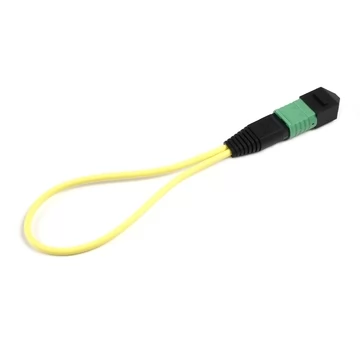 16 Fibers MPO APC Female OS2 9/125 Single Mode Fiber Loopback Cable