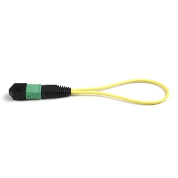16 Fibers MPO APC Female OS2 9/125 Single Mode Fiber Loopback Cable