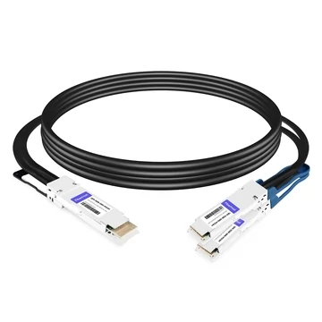 QDD-2QSFP28-200G-PC50CM 50cm (1.6ft) 200G QSFP-DD to 2x100G QSFP28 NRZ Passive Breakout Direct Attach Copper Cable
