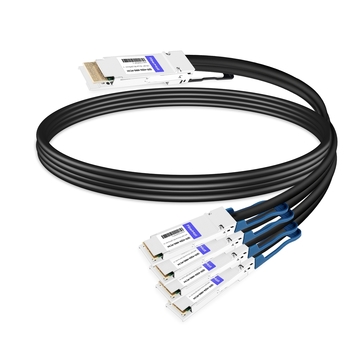 Cisco QDD-4ZQ100-CU1M Compatible 1m (3ft) 400G QSFP-DD to 4x100G QSFP56 PAM4 Passive Breakout Direct Attach Copper Cable