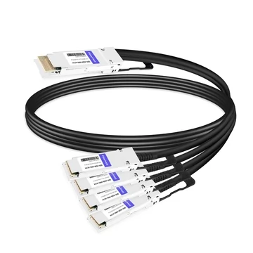 Arista Networks H-D400-4Q100-1M Compatible 1m (3ft) 400G QSFP-DD to 4x100G QSFP28 PAM4 Active Breakout Direct Attach Copper Cable