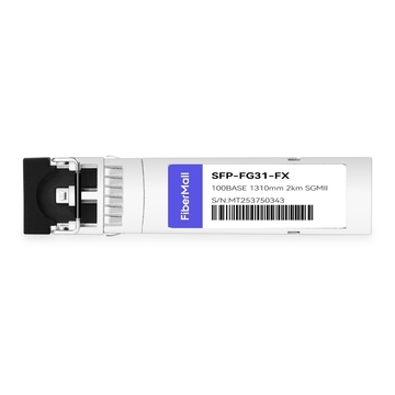 Cisco GLC-GE-100FX Compatible 100Base FX SGMII SFP 1310nm 2km LC MMF DDM Transceiver Module for Gigabit Ethernet Ports