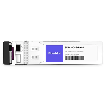 SFP-10G45-BX80 10G BX SFP+ BIDI TX1490nm/RX1550nm 80km LC SMF DDM Transceiver Module