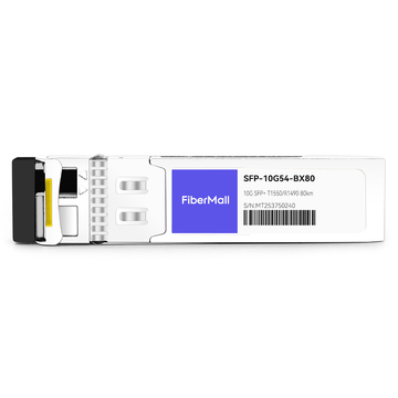 Brocade 10G-SFPP-BXU-80K Compatible 10G BX SFP+ BIDI TX1550nm/RX1490nm 80km LC SMF DDM Transceiver Module