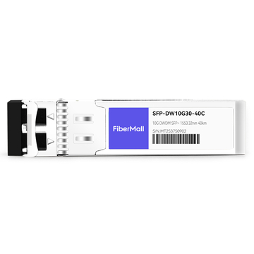 SFP-DW10G30-40C 10G DWDM SFP+ C30 100GHz 1553.32nm 40km LC SMF DDM Transceiver Module