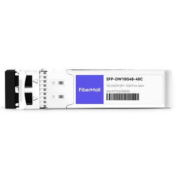 Cisco DWDM-SFP10G-38.97 Compatible 10G DWDM SFP+ C48 100GHz 1538.97nm 40km LC SMF DDM Transceiver Module
