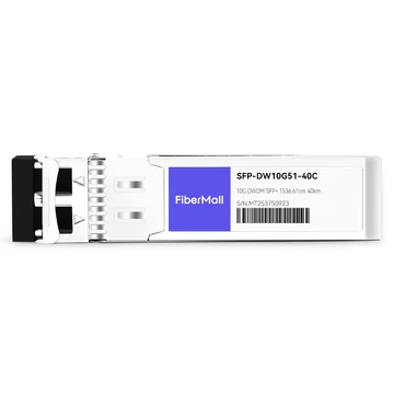 Cisco DWDM-SFP10G-36.61 Compatible 10G DWDM SFP+ C51 100GHz 1536.61nm 40km LC SMF DDM Transceiver Module
