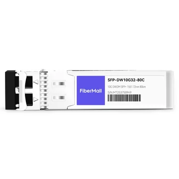 Huawei SFP-10G-ZDWT-51.72 Compatible 10G DWDM SFP+ C32 100GHz 1551.72nm 80km LC SMF DDM Transceiver Module