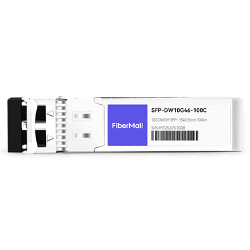 SFP-DW10G46-100C 10G DWDM SFP+ C46 100GHz 1540.55nm 100km LC SMF DDM Transceiver Module