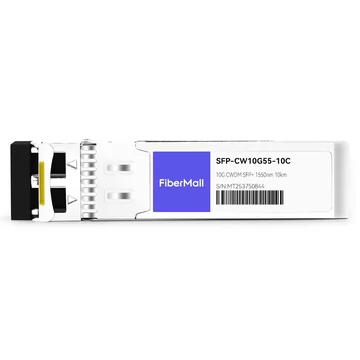 Dell Force10 GP-10GSFP-1L-CW55 Compatible 10G CWDM SFP+ 1550nm 10km LC SMF DDM Transceiver Module