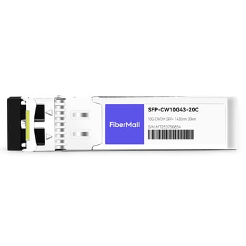 Brocade XBR-SFP10G1430-20 Compatible 10G CWDM SFP+ 1430nm 20km LC SMF DDM Transceiver Module