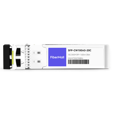 Cisco CWDM-SFP10G-1430-20 Compatible 10G CWDM SFP+ 1430nm 20km LC SMF DDM Transceiver Module