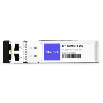 SFP-CW10G43-20C 10G CWDM SFP+ 1430nm 20km LC SMF DDM Transceiver Module