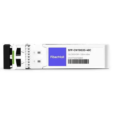 Brocade XBR-SFP8G1330-40 Compatible 10G CWDM SFP+ 1330nm 40km LC SMF DDM Transceiver Module