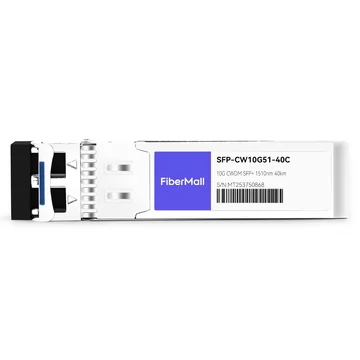 Dell Force10 GP-10GSFP-1E-CW51 Compatible 10G CWDM SFP+ 1510nm 40km LC SMF DDM Transceiver Module