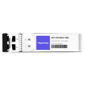 Cisco CWDM-SFP10G-1470 Compatible 10G CWDM SFP+ 1470nm 80km LC SMF DDM Transceiver Module