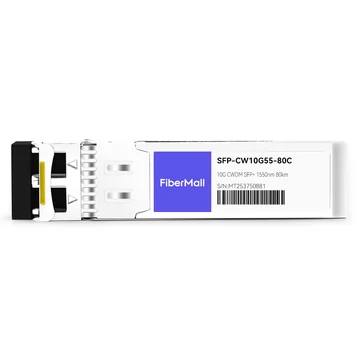 Ciena CWDM-SFP10G-1550 Compatible 10G CWDM SFP+ 1550nm 80km LC SMF DDM Transceiver Module