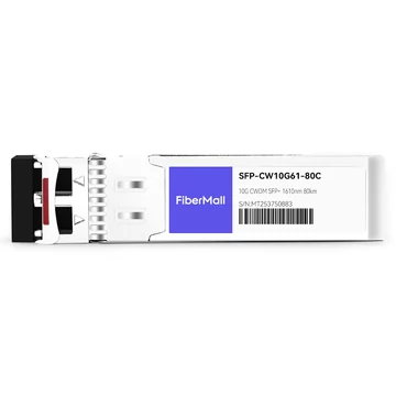 Cisco CWDM-SFP10G-1610 Compatible 10G CWDM SFP+ 1610nm 80km LC SMF DDM Transceiver Module