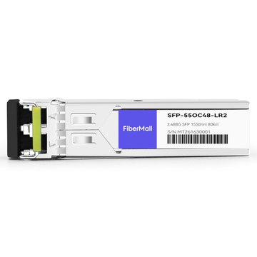 SFP-55OC48-LR2 2.488G OC48/STM-16 SFP LR2 1550nm 80km LC SMF DDM Transceiver Module