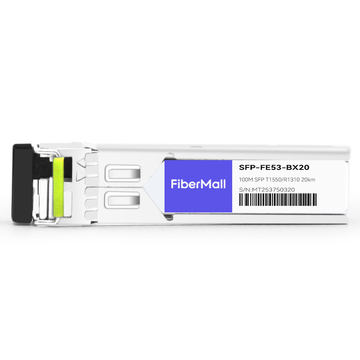 Cisco GLC-FE-100BX-D Compatible 100Base BX BIDI SFP TX1550nm/RX1310nm 10km LC SMF DDM Transceiver Module