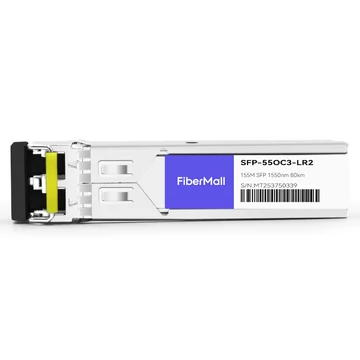 Cisco ONS-SI-155-L2 Compatible 155M OC3/STM-1 SFP LR2 1550nm 80km LC SMF DDM Transceiver Module