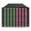 288×288 3D MEMS Optical Circuit Switches, 1550nm, G.657A2 fiber, LC/APC flange, 9U chassis, single power supply. RJ45/RS232, 220V.