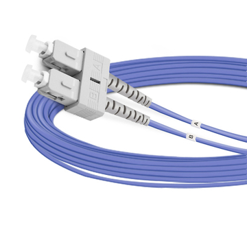 10m (33ft) Duplex OM4 Multimode SC UPC to ST UPC PVC (OFNR) Fiber Optic Cable