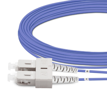 10m (33ft) Duplex OM4 Multimode SC UPC to ST UPC PVC (OFNR) Fiber Optic Cable
