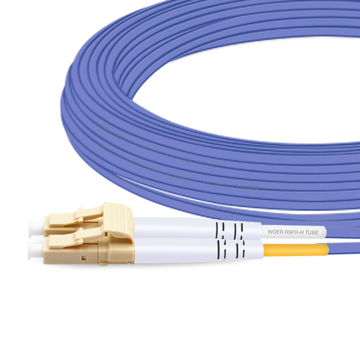 10m (33ft) Duplex OM4 Multimode LC UPC to ST UPC PVC (OFNR) Fiber Optic Cable