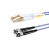 10m (33ft) Duplex OM4 Multimode LC UPC to ST UPC PVC (OFNR) Fiber Optic Cable
